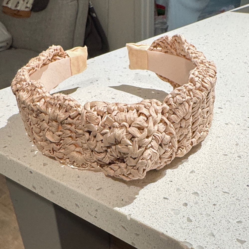 Beige Woven Headband